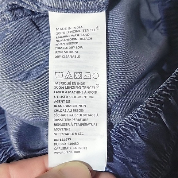 Prana Aberdeen Antique Blue Chambray Jogger Pants, Women's Size XL, NWOT - Picture 12 of 12